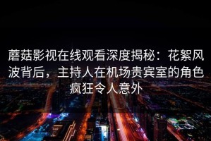 蘑菇影视在线观看深度揭秘：花絮风波背后，主持人在机场贵宾室的角色疯狂令人意外