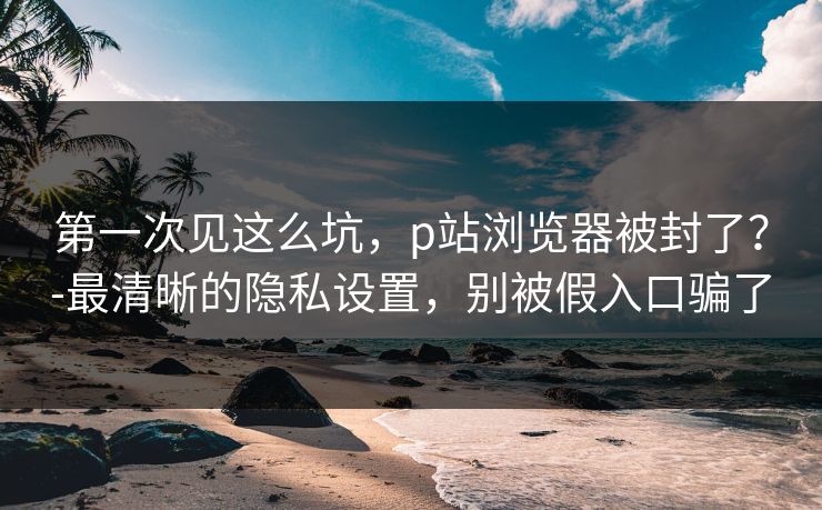 第一次见这么坑，p站浏览器被封了？-最清晰的隐私设置，别被假入口骗了